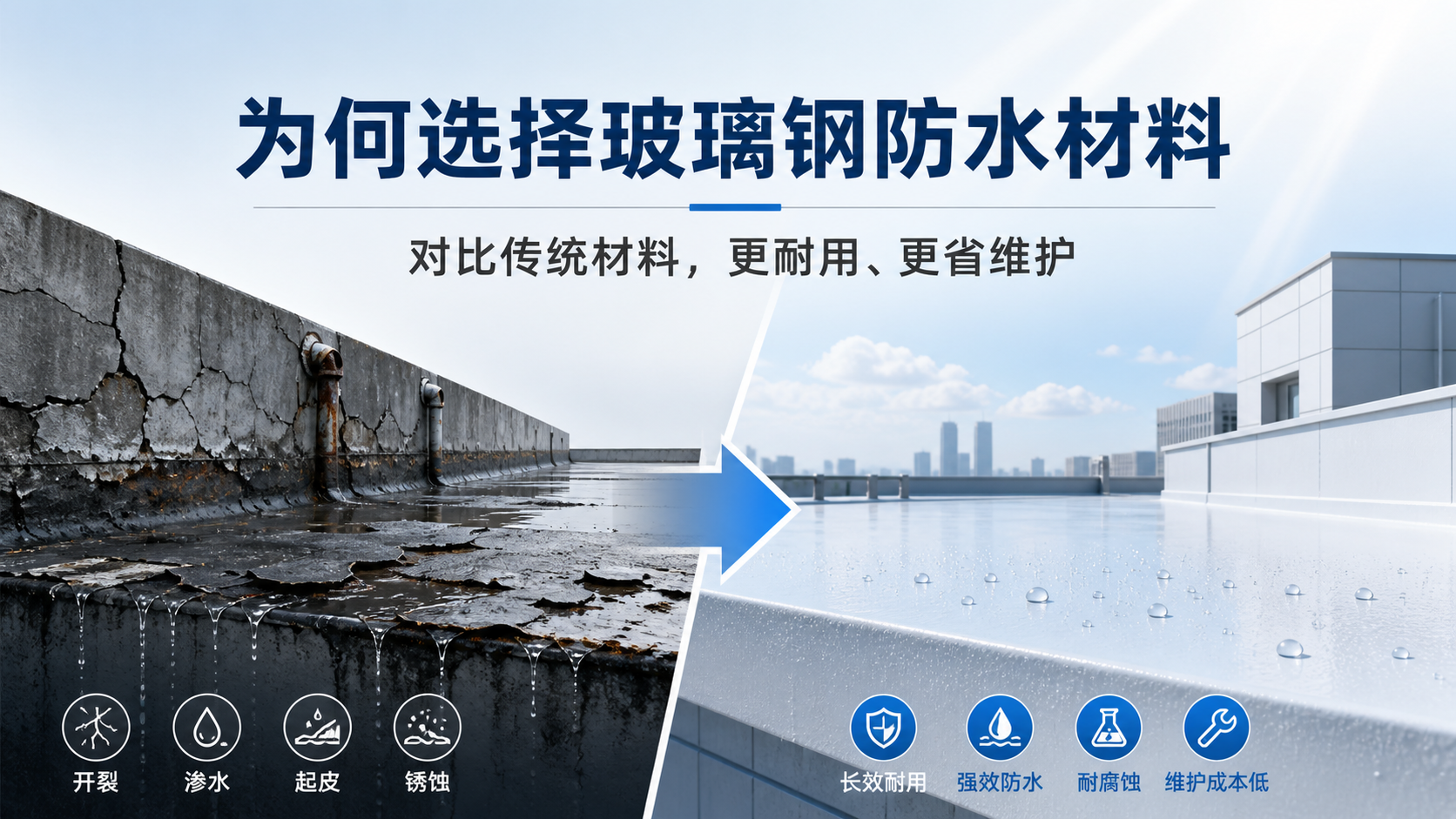 在锡林郭勒，为何选择玻璃钢防水材料而非传统材料