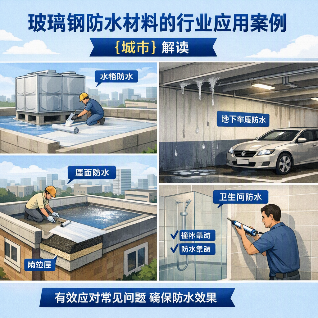 玻璃钢防水材料的行业应用案例,锡林郭勒解读